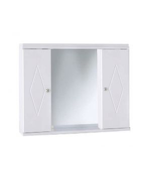 Κρεμαστός καθρέπτης Drop λευκός 80x62cm 