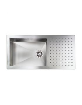 Νεροχύτης Sanitec Punto Quadra σατινέ 100x50 1V 10906