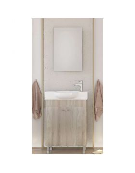 Έπιπλο μπάνιου Drop Litos 55cm Brown Oak