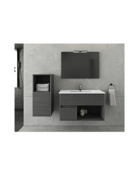 Έπιπλο μπάνιου Drop Sorrento 75 Graphite Wood